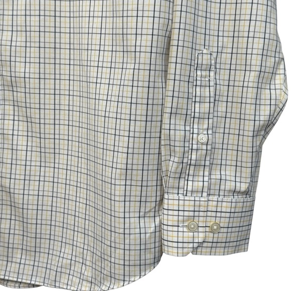 Banana Republic Slim Fit Men’s L Yellow Blue Check Shirt - Picture 2 of 7